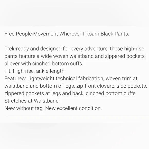 ⭐️NWOT Free People Movement Wherever I Roam Joggers⭐️ - Picture 10 of 10